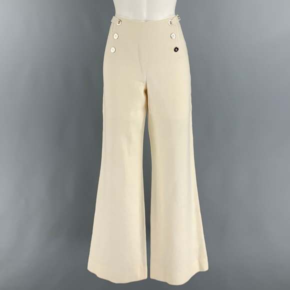 EMANUEL UNGARO Dresses & Skirts - EMANUEL UNGARO Cream Linen Nautical Dress Pants
